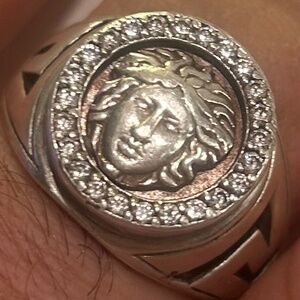 Sterling Versace Medusa Ring